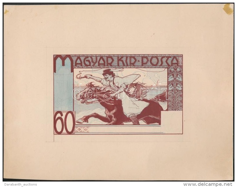 ~1920 Meg Nem Valósult Eredet Bélyegterv / Unissued Stamp Design - Sonstige & Ohne Zuordnung