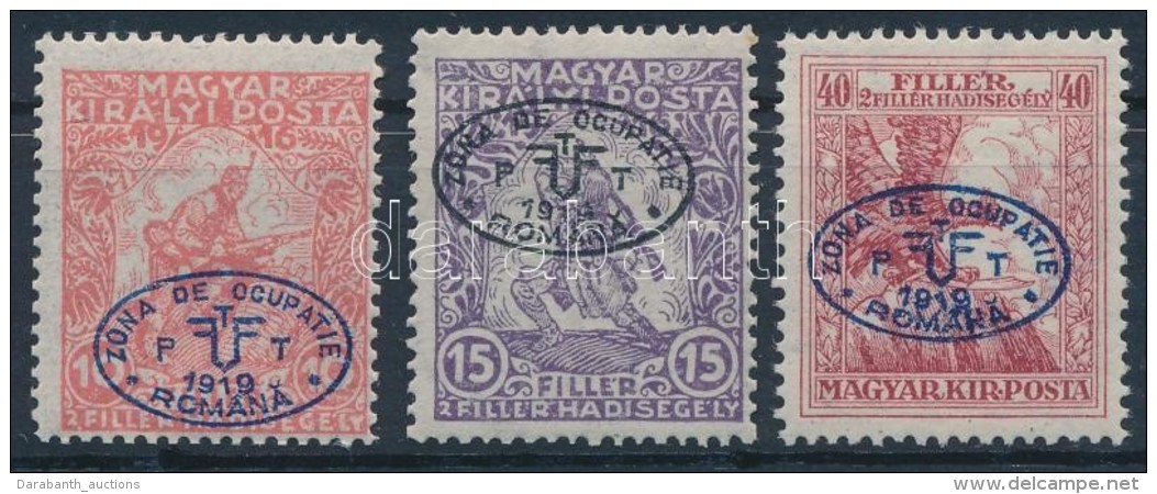 ** Debrecen I. 1919 Hadisegély III. Sor (13.000) / Mi 11-13 Signed: Bodor - Sonstige & Ohne Zuordnung