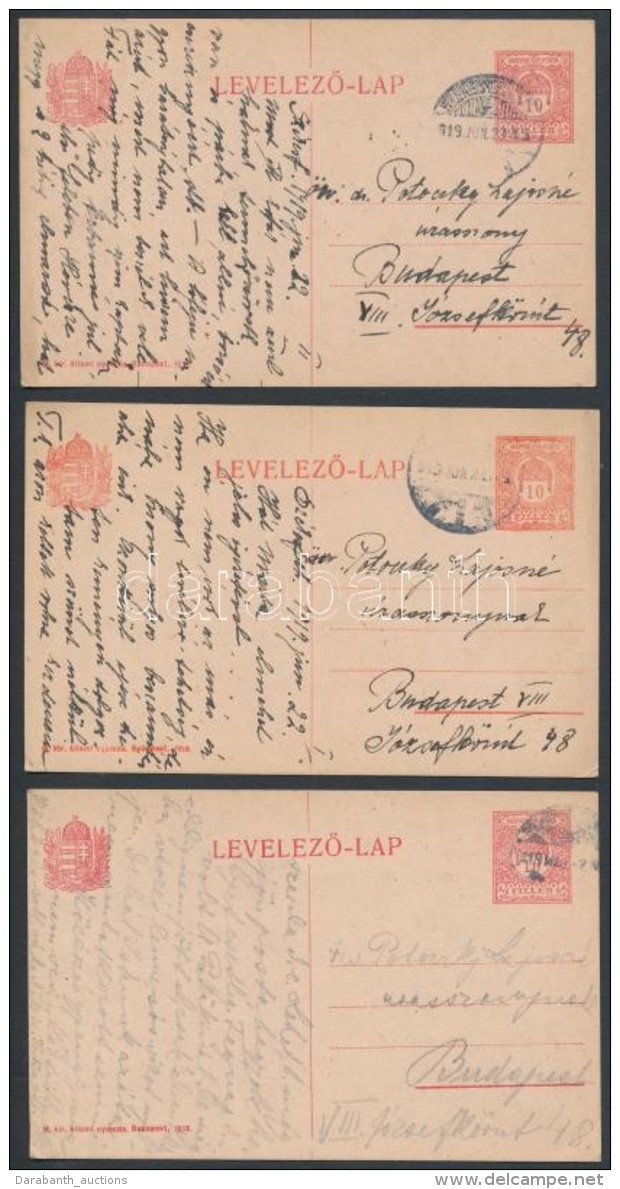 1919 Levelezés A Tanácsköztársaság IdejébÅ‘l Úrasszonynak... - Sonstige & Ohne Zuordnung