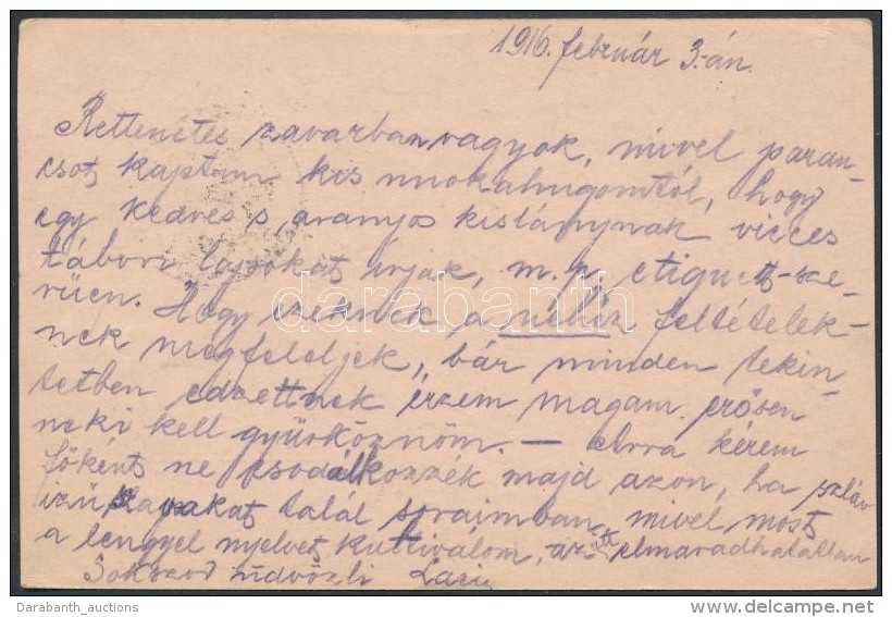 1916 Tábori Posta LevelezÅ‘lap 'HONVÉD GYALOG EZRED I. ZÁSZLÓALJ' + 'HP 132' - Sonstige & Ohne Zuordnung