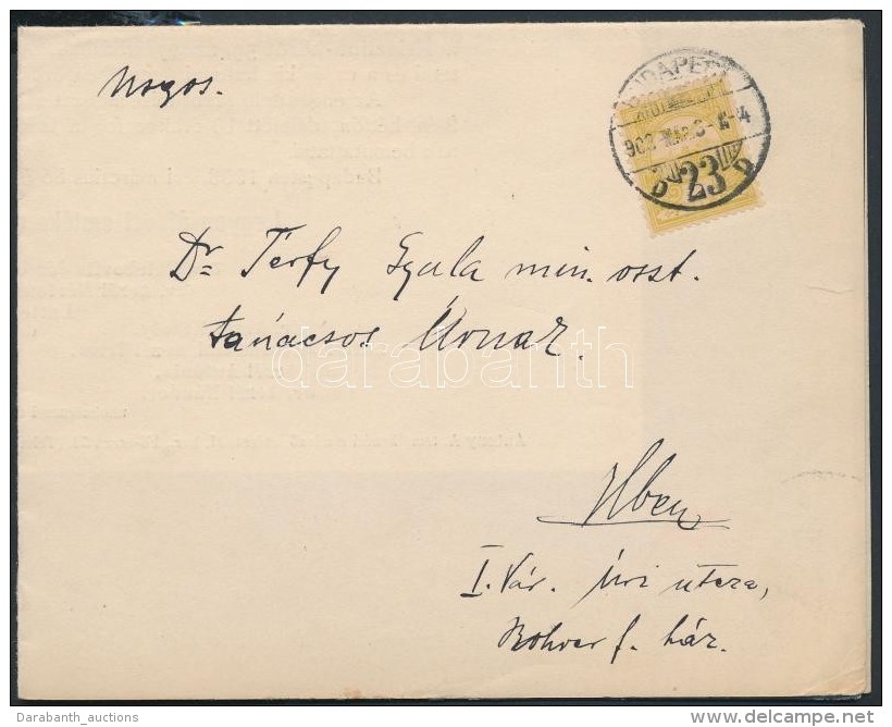 1903 Nyomtatvány (gyászjelentés) 2f Bérmentesítéssel - Sonstige & Ohne Zuordnung
