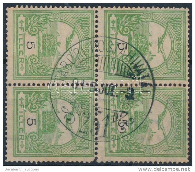 O 1913 Turul 5f Négyestömb Tábori Posta Bélyegzéssel - Sonstige & Ohne Zuordnung
