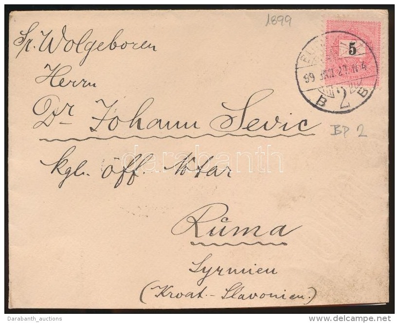 1899 5kr Levélen 'BUDAPEST / B 2 B' - Other & Unclassified