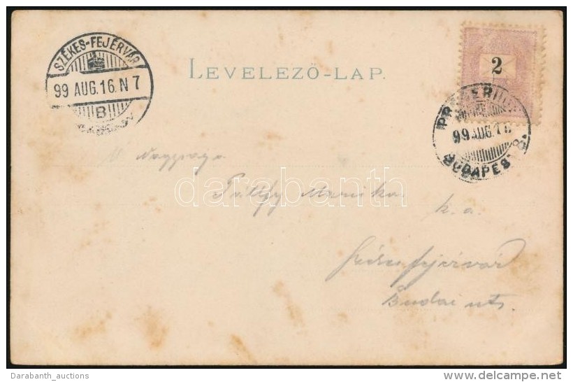 1899 2kr Képes LevelezÅ‘lapon PRAGERHOF -  BUDAPEST 8. Vasúti és... - Other & Unclassified