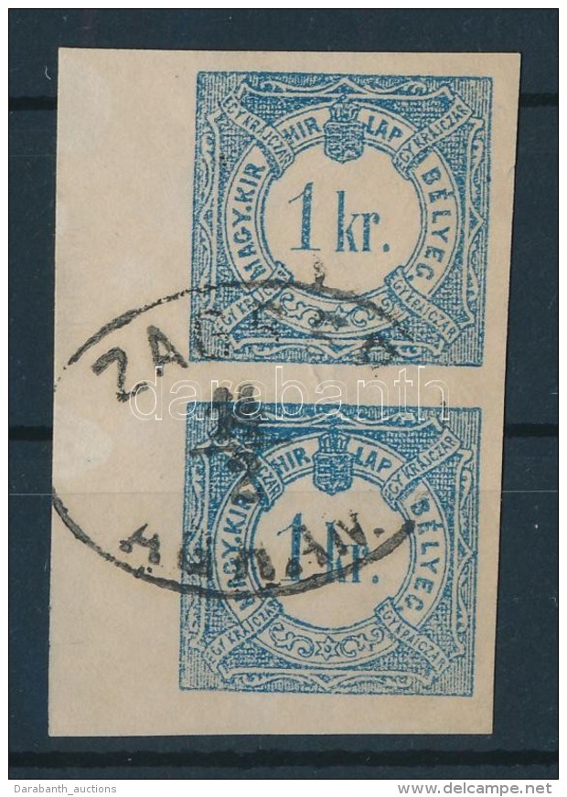 O 1868 Hírlapilleték Bélyeg 1kr FüggÅ‘leges ívszéli Pár / Newspaper... - Sonstige & Ohne Zuordnung