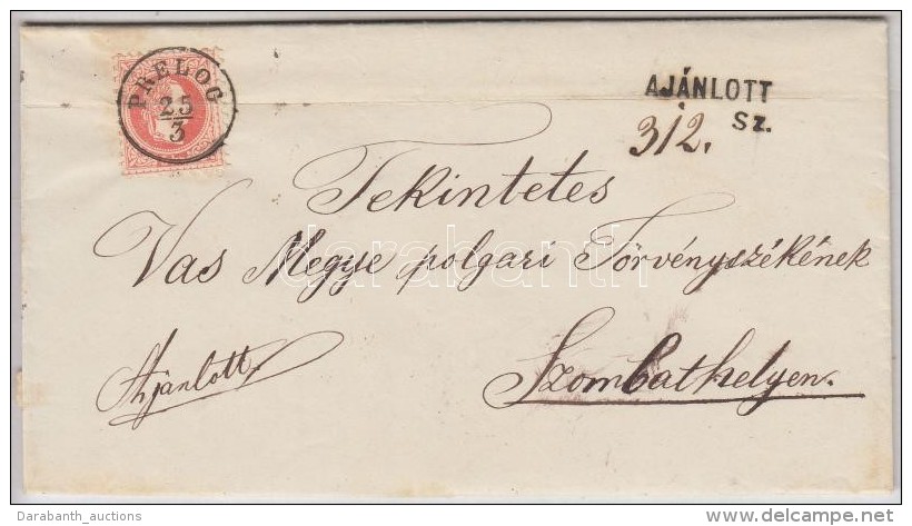 1869 5kr (regiszterhajtás) + (a Hátoldalon) Bontásnál Széttépet 10kr... - Sonstige & Ohne Zuordnung