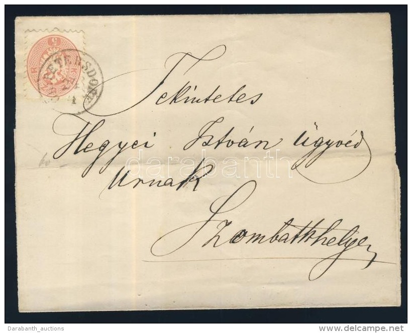 1864 5kr Hiányos Levélen / On Shortened Cover 'GR: PETERSDORF' - Sonstige & Ohne Zuordnung