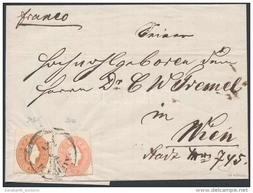 1861 5kr + 10kr Levélen 'AGRAM' - 'WIEN' Sign: Ferchenbaurer - Sonstige & Ohne Zuordnung