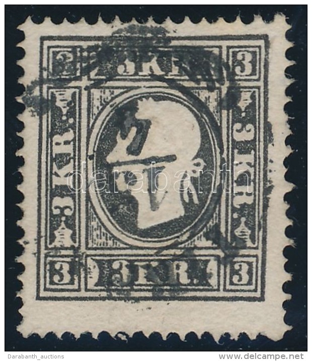 O 1858 3kr II. Fekete / Black 'TIRNAU'; Certificate: Ferchenbauer - Sonstige & Ohne Zuordnung