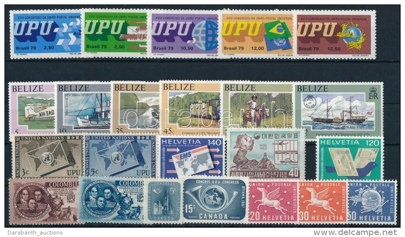 ** 1953-1989 UPU Motívum 5 Db Sor + 5 Db önálló érték - Sonstige & Ohne Zuordnung