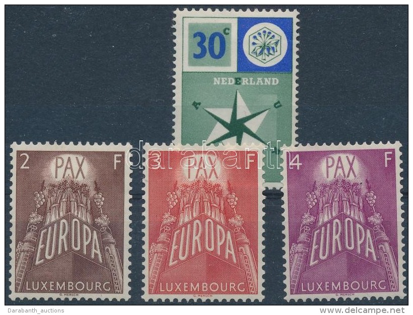 * Luxemburg, Hollandia 1957 Europa CEPT Mi 572-574 + 705 - Sonstige & Ohne Zuordnung