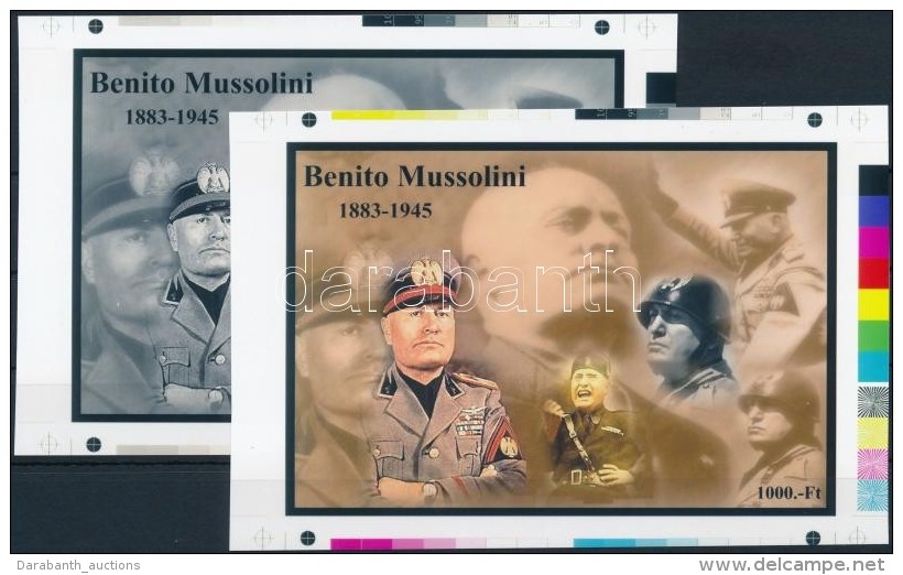 ** 2015 Benito Mussolini Cromalin Emlékívpár (120.000) - Sonstige & Ohne Zuordnung