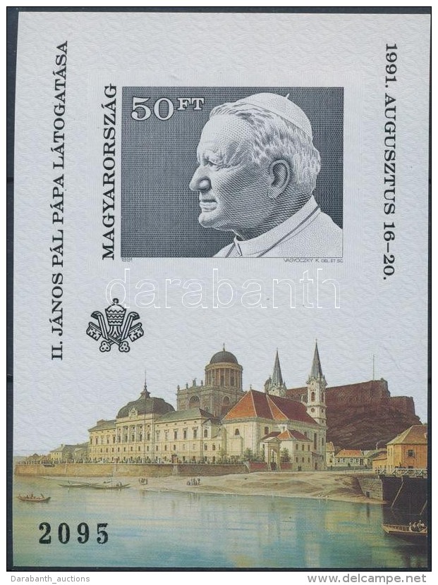 ** 1991 II. János Pál Pápa Magyarországi Látogatása Vágott Blokk... - Sonstige & Ohne Zuordnung