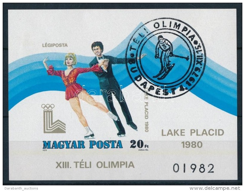 O 1979 Téli Olimpia (VI.) Vágott Blokk (5.000) - Sonstige & Ohne Zuordnung