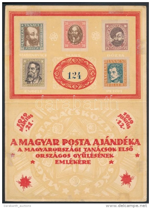 1919 Magyar Tanácsköztársaság Sor Számozott Emléklapon (ssz.: 124) (20.000)... - Andere & Zonder Classificatie