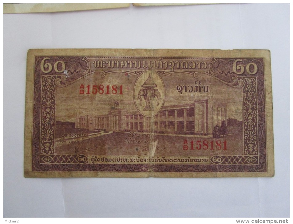 5, 10 Et 20 KIP 1957 Rare ! Laos / Lao - Laos