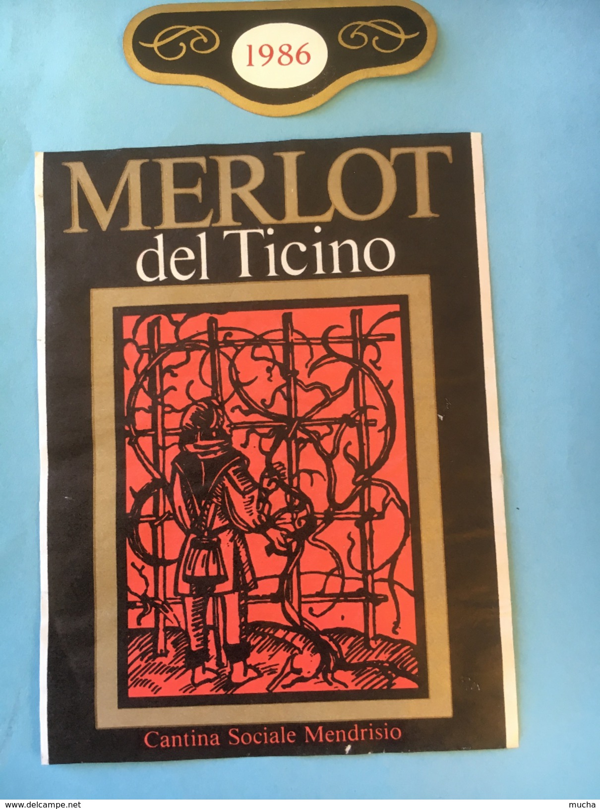 1441 - Suisse Tessin   Merlot Del Ticino  1986 Mendrisio - Autres & Non Classés
