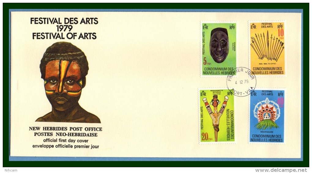 N. Hébrides FDC Festival Des Arts 1979  Masque ... - FDC