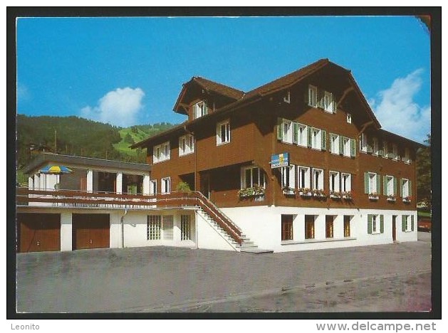 GISWIL Kleinteil OW Gasthaus Restaurant ALPENRÖSLI Werbekarte - Giswil