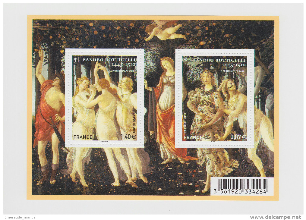 2010 - BLOC FEUILLET - Sandro Botticelli (1445-1510) - Peintre Italien - N° YT : F4518 - Neufs