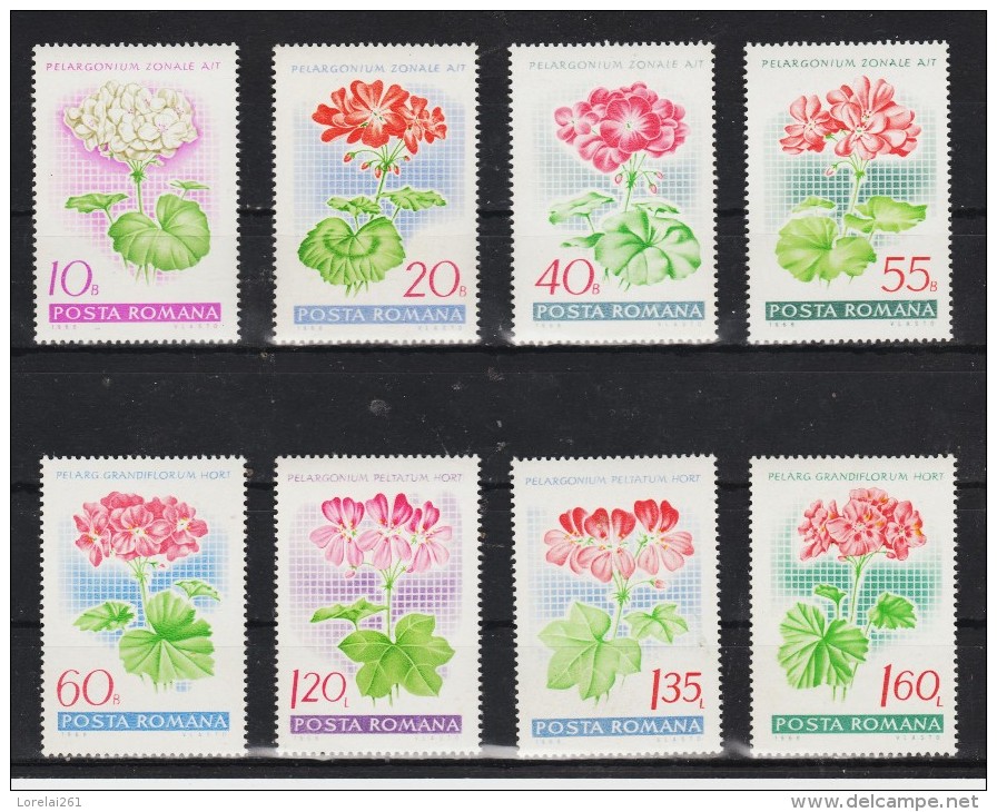 1968 - Geraniums Divers Mi No 2686/2693 Et Y&T No 2389/2396 MNH - Ungebraucht