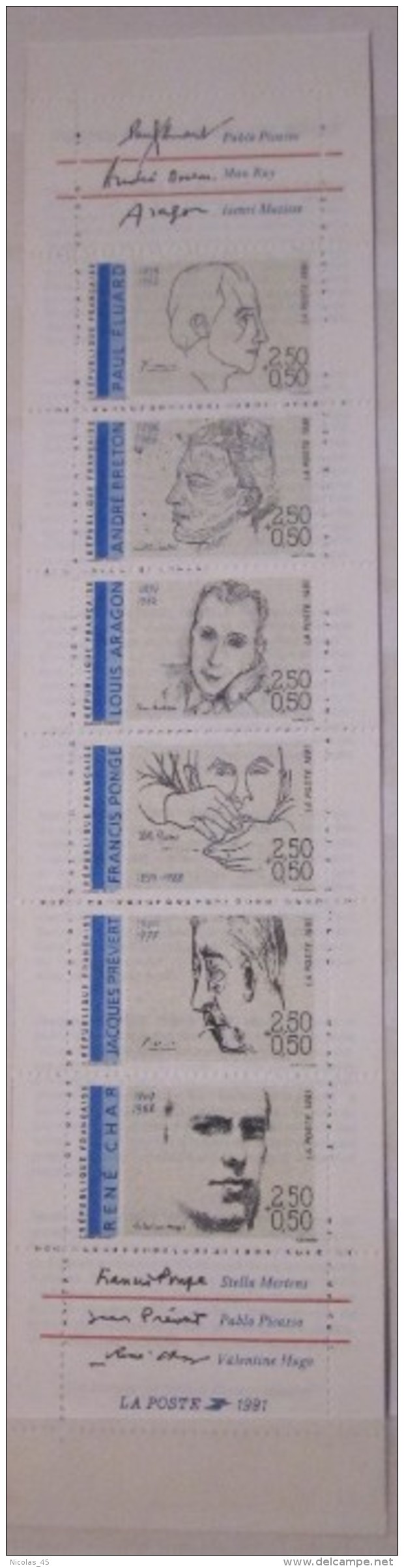 Carnet Timbres Neufs France 1991 Personnages - Personnages