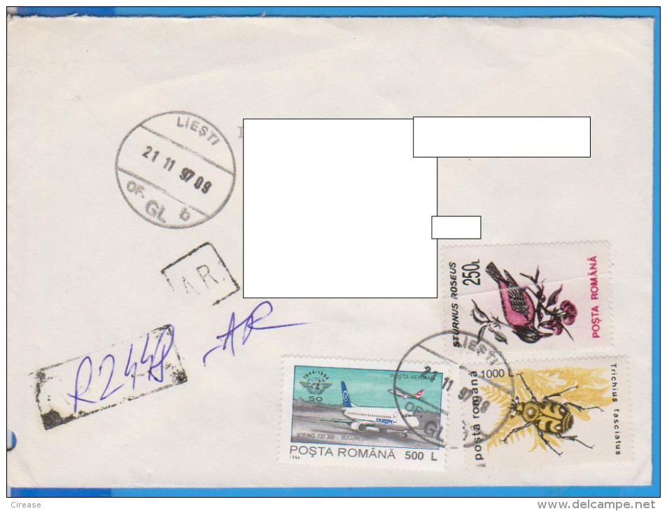 REGISTERED LETTER  ROMANIA COVER - Autres & Non Classés