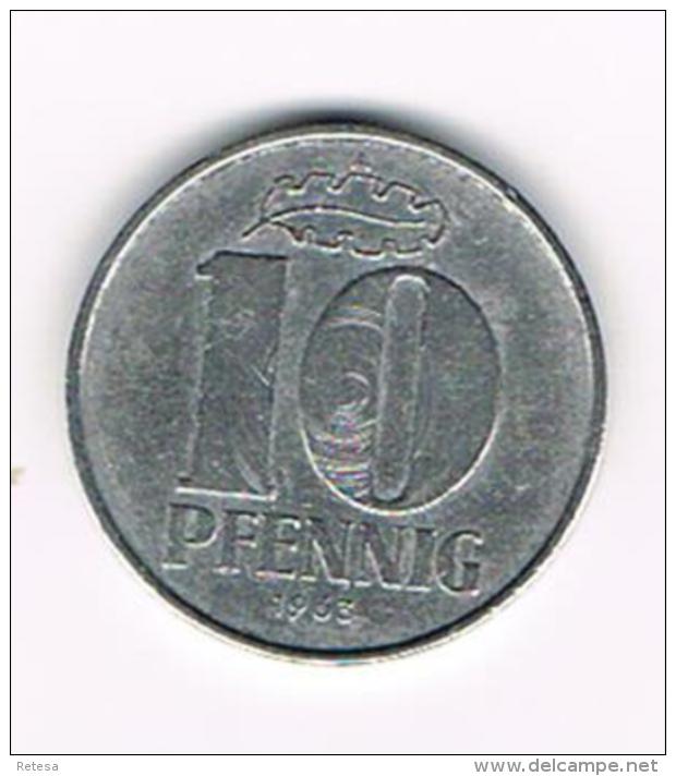 °°°  D.D.R. 10 PFENNIG  1963 A - 10 Pfennig