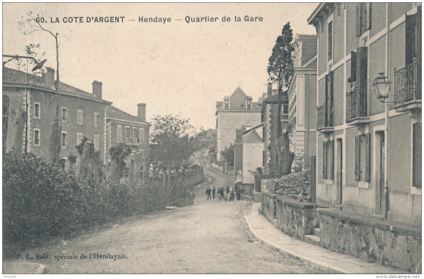 CPA 64 La Côte D'Argent HENDAYE Quartier De La Gare 1909 - Hendaye