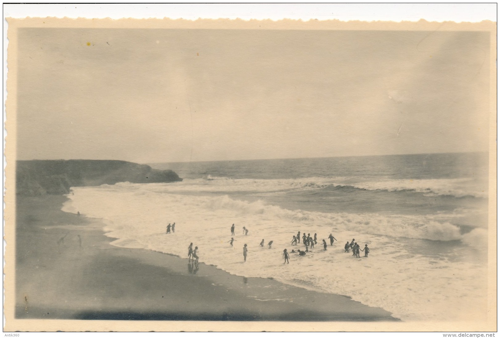 CPA 85 SION SUR L'OCEAN Carte-photo Belles Vagues Sur La Plage - Saint Gilles Croix De Vie