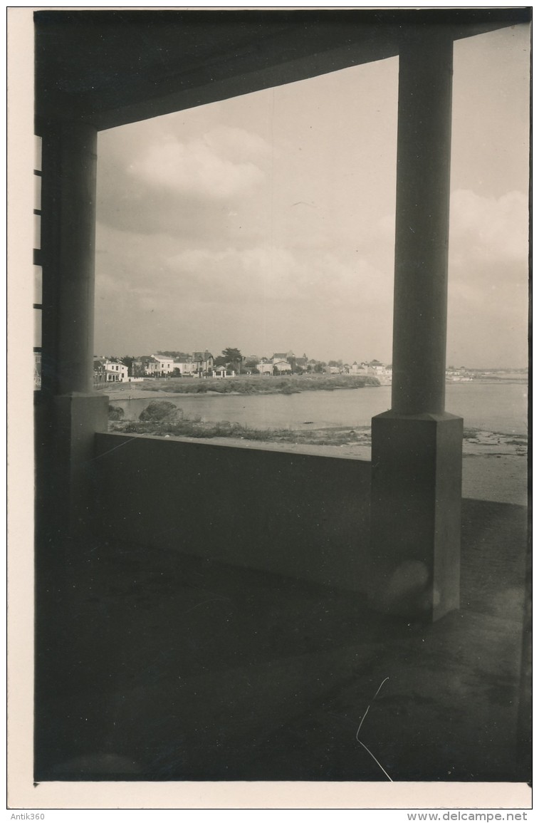 CPA 85 SAINT GILLES CROIX DE VIE Carte-photo La Plage Vue De La Terrasse De La Payotte N°3 - Saint Gilles Croix De Vie