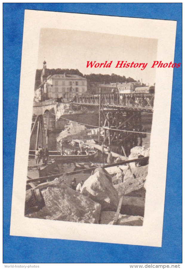 Photo Ancienne - CHATEAU THIERRY ( Aisne ) - Construction D'un Pont Par Le Génie - Aout 1918 - WW1 - War, Military