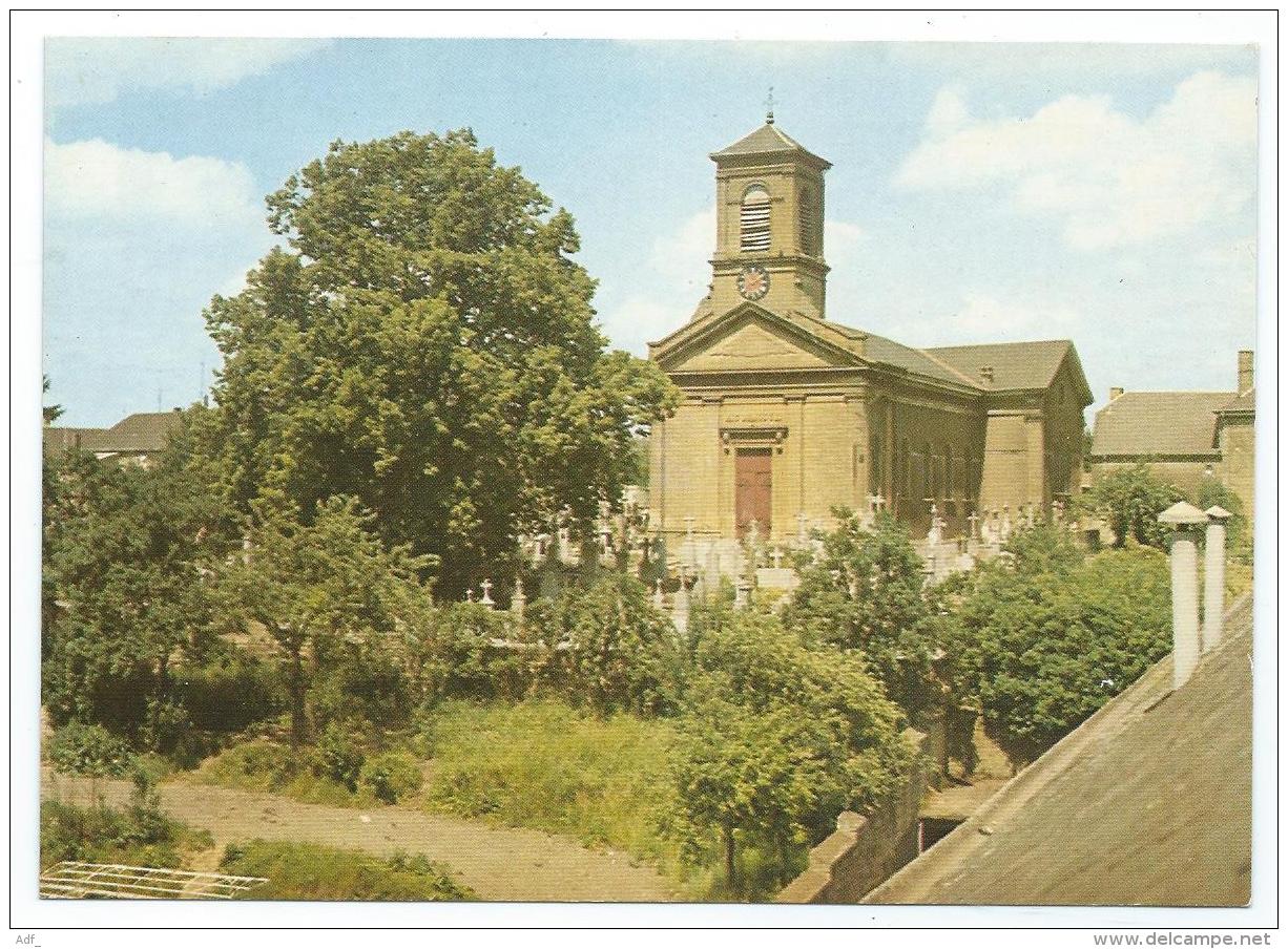 CP ATHUS, L'EGLISE, CIMETIERE, AUBANGE, PROVINCE DE LUXEMBOURG, BELGIQUE - Aubange