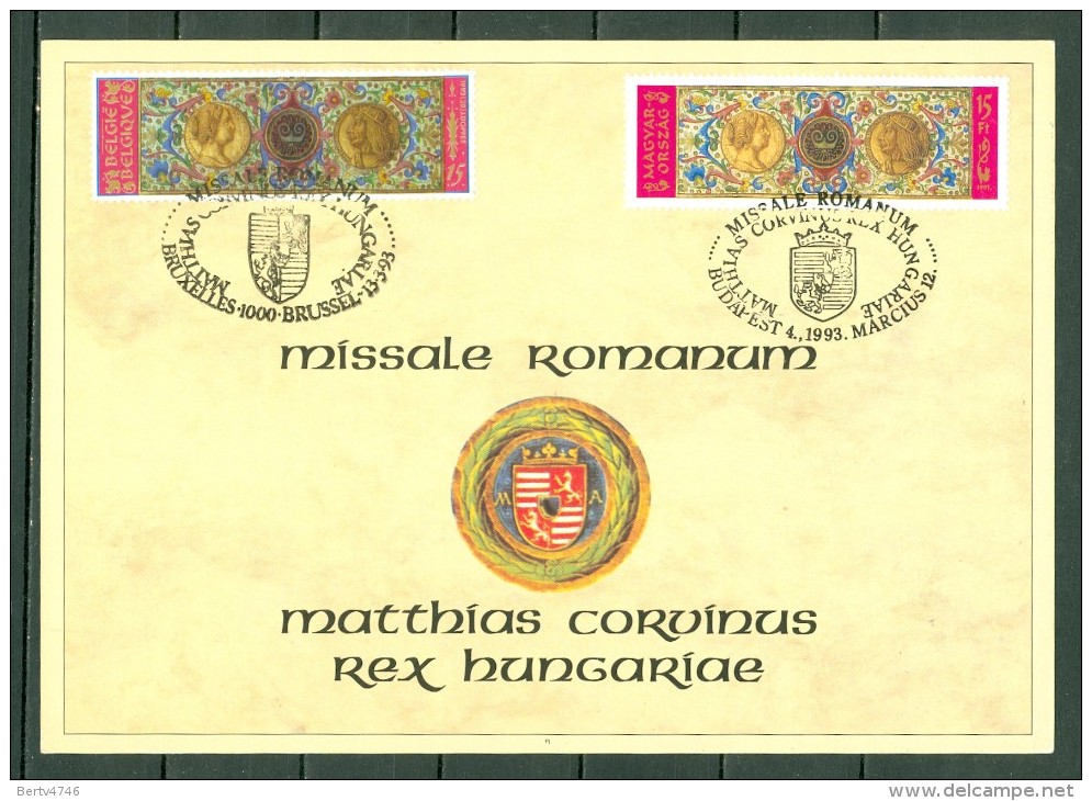 Hungary / Belgium 1993 Missale Romanum (2 Scans) - Commemorative Sheets