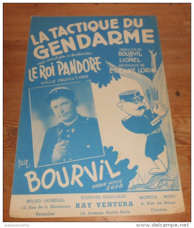 Partition Ancienne. La Tactique Du Gendarme. Bourvil. 1949. - Noten & Partituren