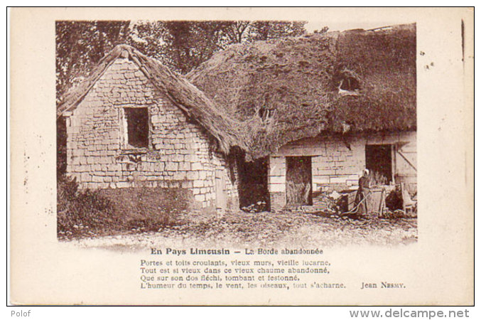 En Pays Limousin - La Borde Abandonnée  - Poeme De Jean Nesmy    (89014) - Other & Unclassified