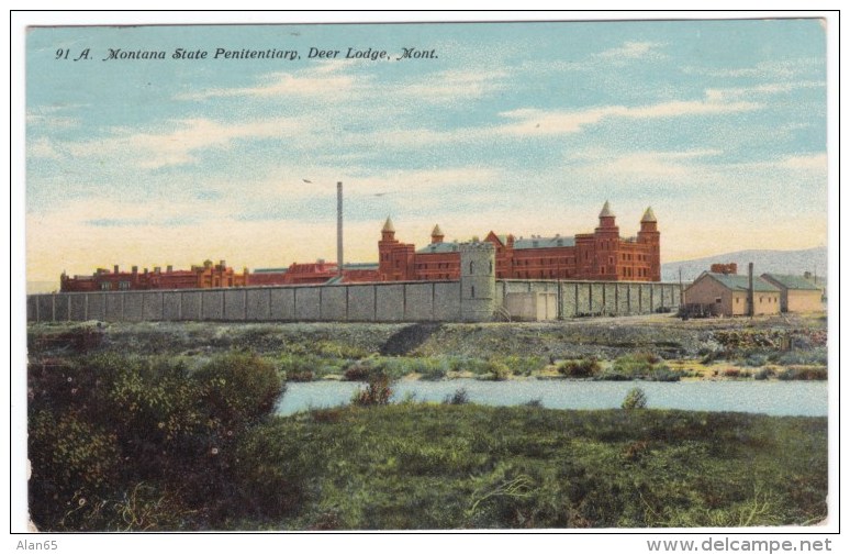 Montana State Prison Deer Lodge MT, C1910s Vintage Postcard - Gevangenis