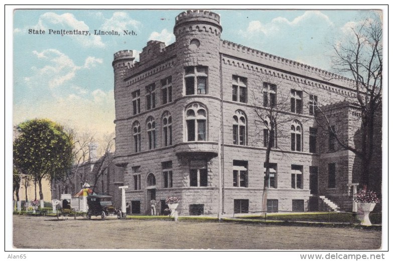 Nebraska State Prison, Lincoln NE, Street Scene, C1900s Vintage Postcard - Bagne & Bagnards