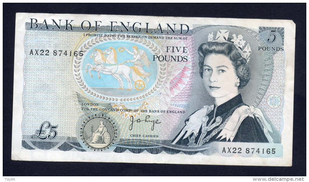 GRAN BRETAGNA - ENGLAND-REGNO UNITO 5 POUNDS 1971/91 - 5 Pond