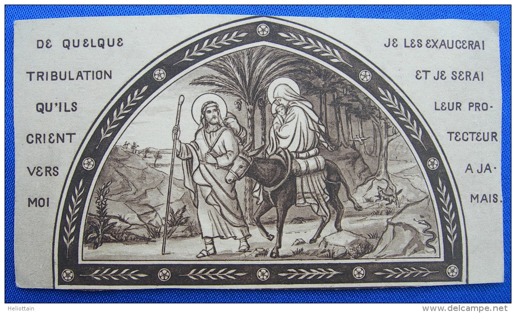 IMAGE PIEUSE (vers 1930) : LA FUITE EN EGYPTE / The Flight Into Egypt HOLY CARD / SANTINO - Devotieprenten