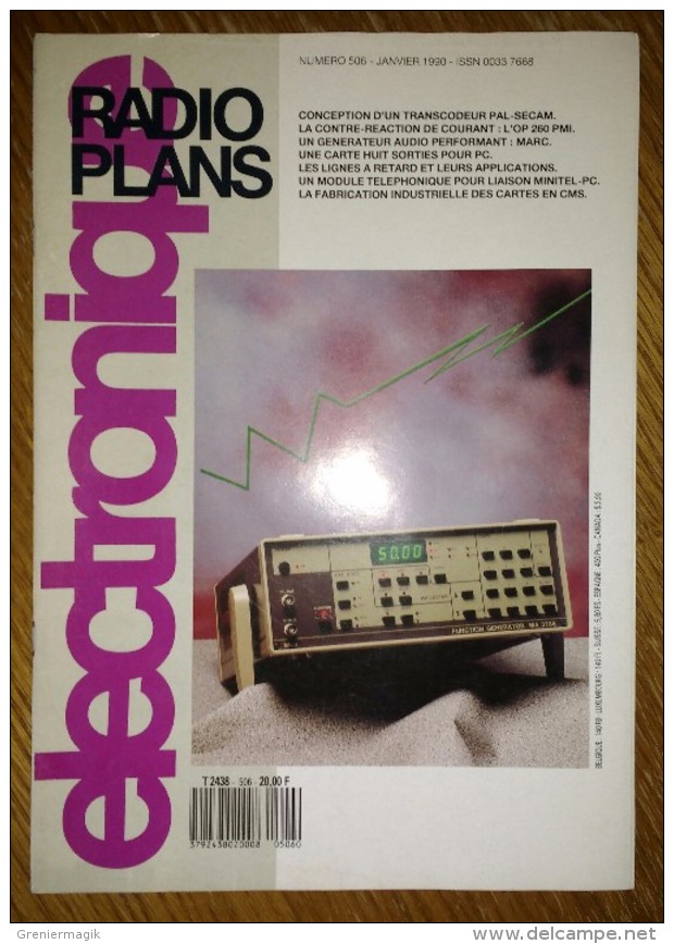 Radio Plans électronique N° 506 01/1990 La Contre-réaction De Courrant : L'OP 260 PMI - Carte 8 Sorties Pour PC ... - Autres Composants