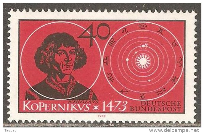 West Germany 1973 Mi# 758 ** MNH - Nicolaus Copernicus And Solar System / Space - Unused Stamps