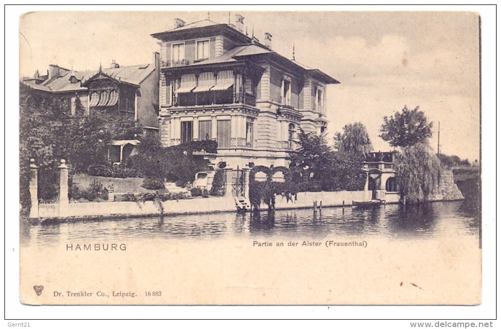 2000 HAMBURG - HARVESTEHUDE, Frauenthal, Partie An Der Alster, 1915 - Eimsbuettel