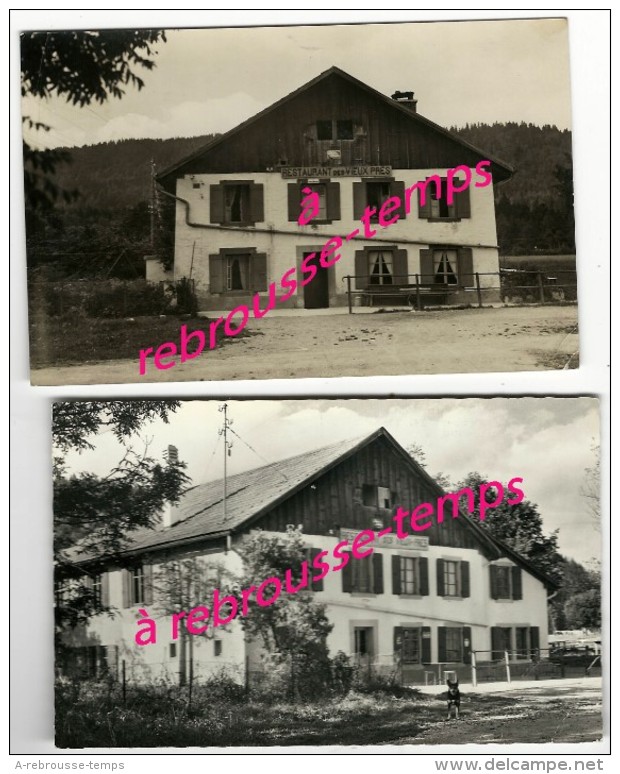 Lot De 2 Cartes-SUISSE-restaurant Des Vieux Prés Sur Dombresson - Dombresson 