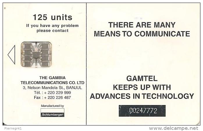 CARTE-PUCE-SCHLUM-GAMTEL-SC7-125U-V° N° 00247772-TBE - Gambia