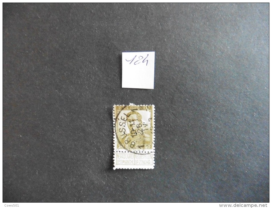 Belgique  :Perfins :timbre N° 124  Perforé   C L  Oblitéré - Ohne Zuordnung