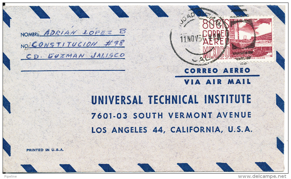 Mexico Air Mail Cover Sent To USA 11-11-1964 Single Franked - México