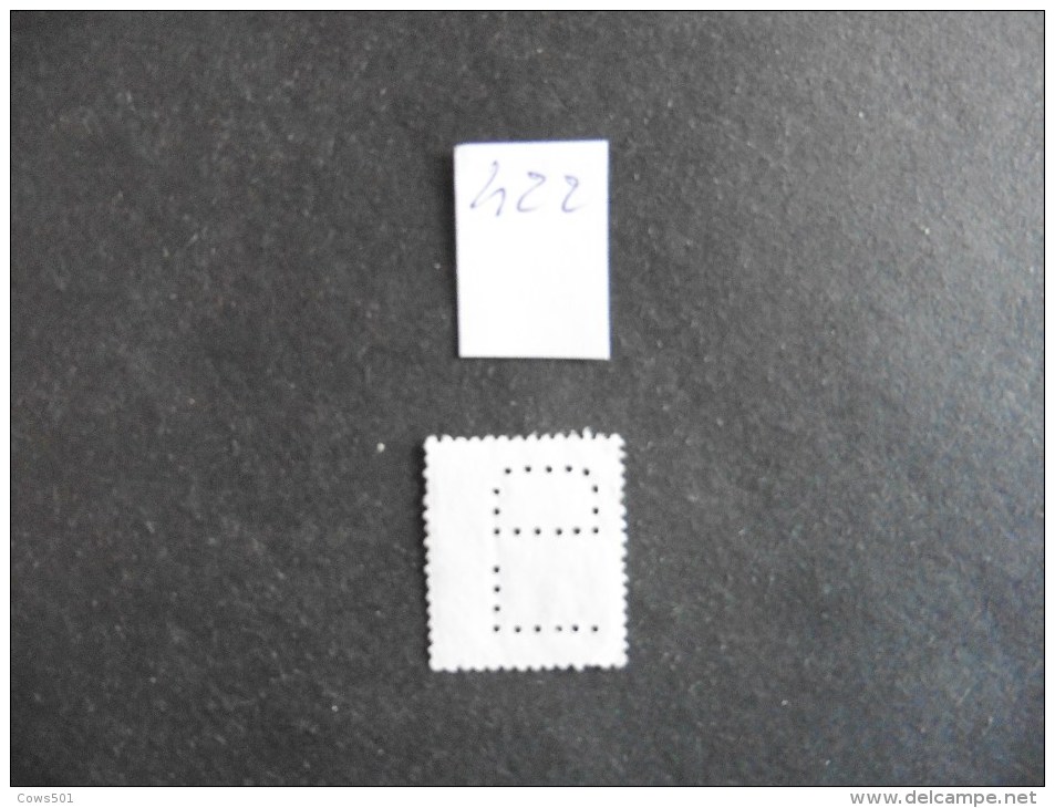 Belgique  :Perfins :timbre N° 422  Perforé   L D   Oblitéré - Non Classés
