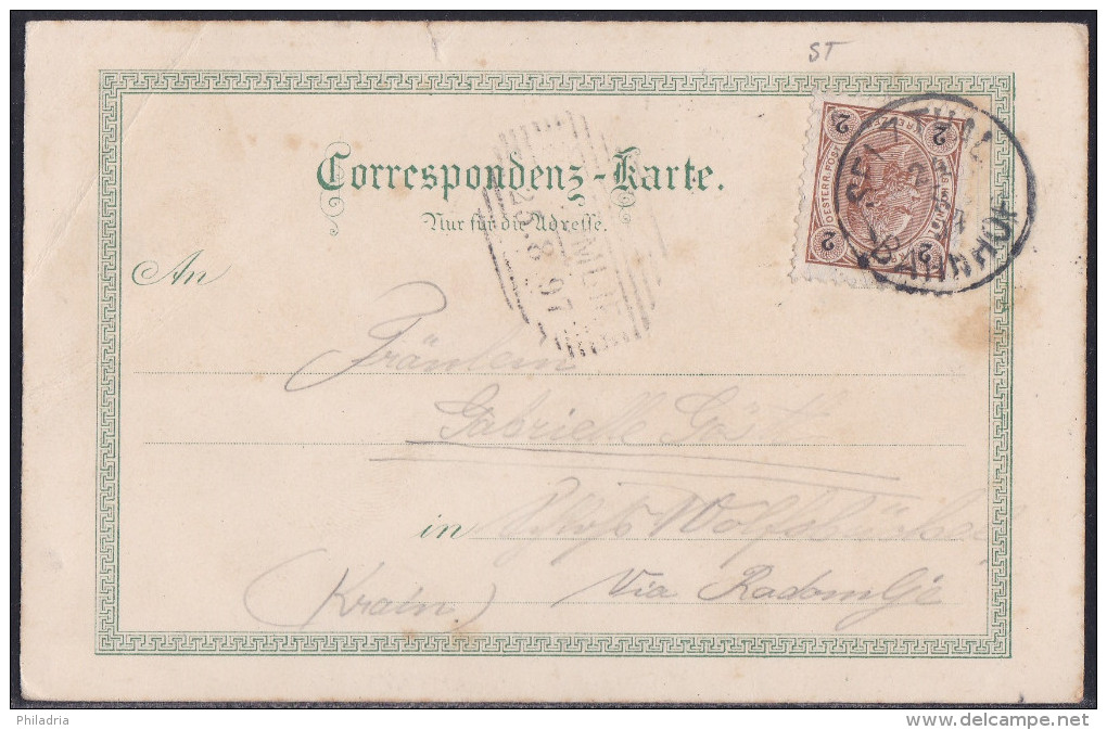 Gruss Aus Selzthal, Litho, 1897, Mailed, Creased Corner - Selzthal
