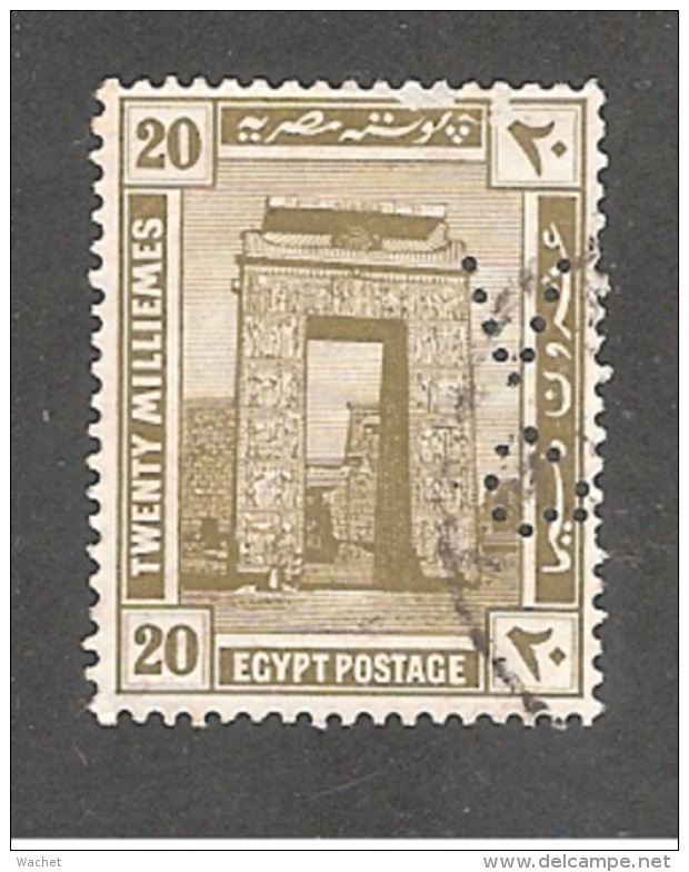 Perfin Perforé Firmenlochung Egypt YT50 VO Co Vacuum Oil Company - 1915-1921 British Protectorate